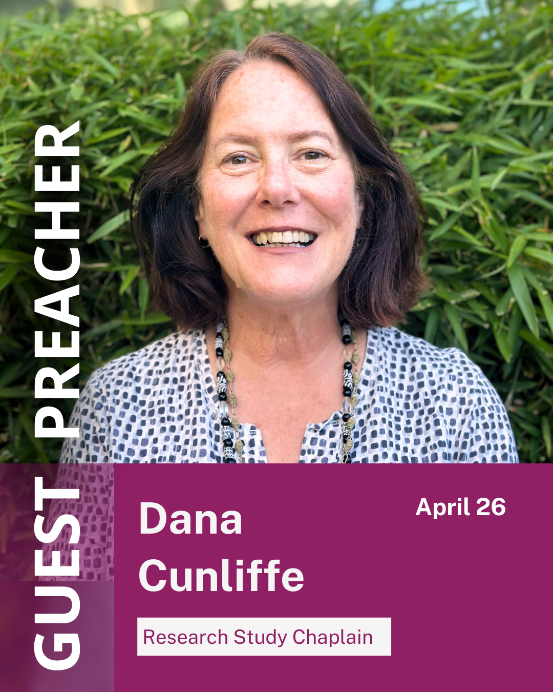 Guest Speaker - Dana Cunliffe